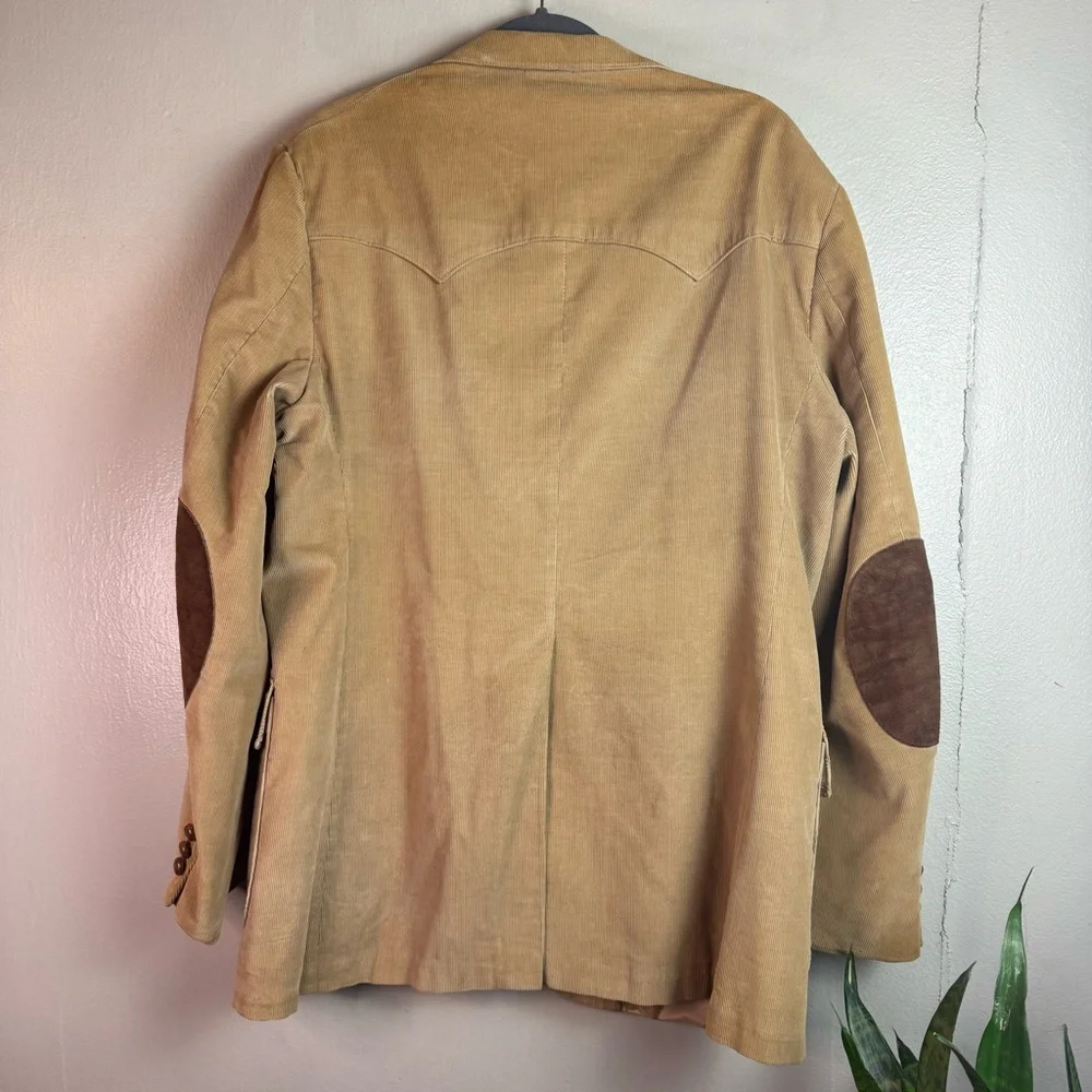 Levi’s Vintage Men’s Western Wear Tan Corduroy Blazer Sz 48L